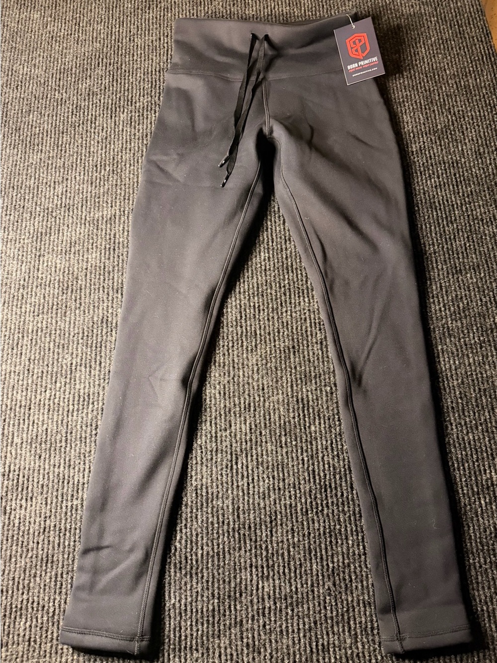 NWT Born Primitive Fleece Lined Leggings Black Small Tall 29.5”